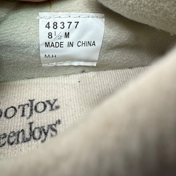 FootJoy Womens Size 8.5M Green Joys Golf Shoes White & Tan Leather - Picture 6 of 8